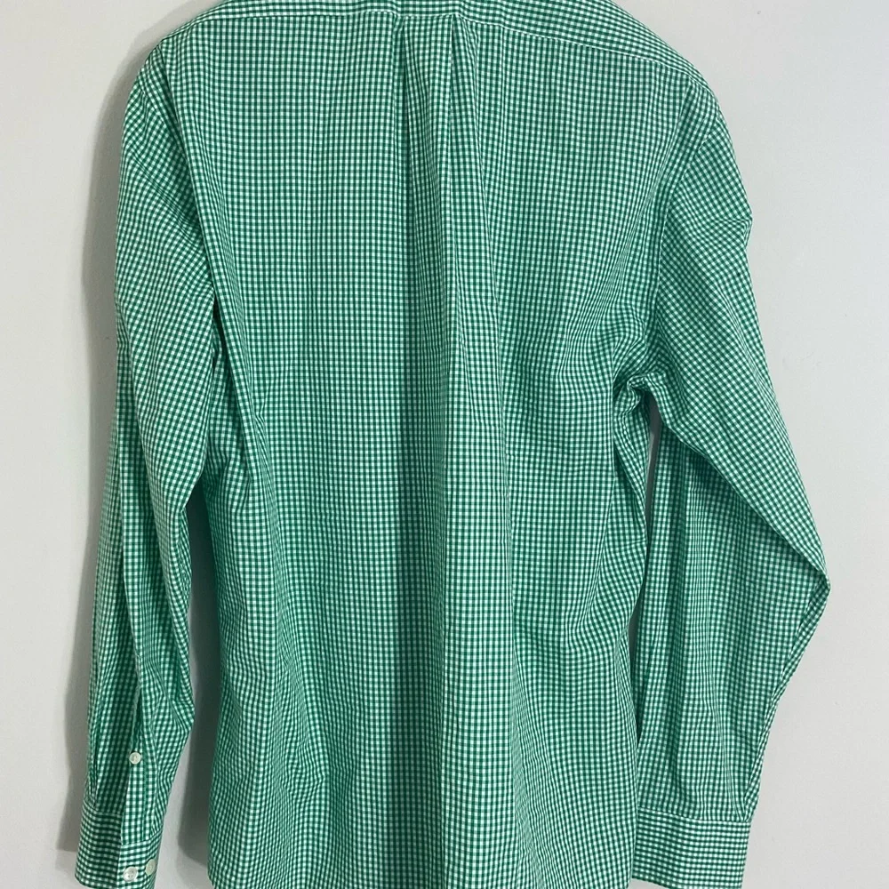 Brooks Brothers 1818 orig polo Regent Mens Size Large Shirt Green Check - Picture 3 of 9
